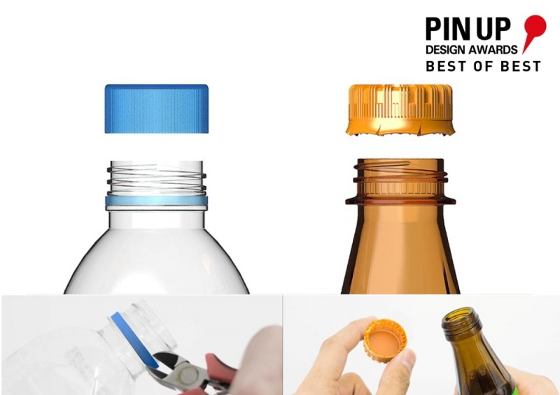 2018 핀업디자인어워즈에서 BEST OF BEST 상을 수상한 광동제약 ‘분리배출캡’(사진=광동제약)