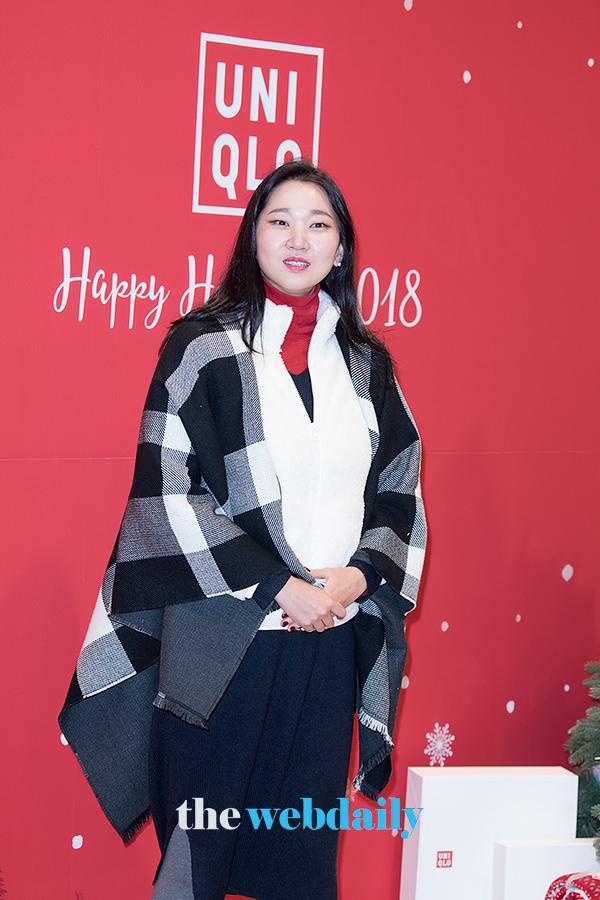 장윤주, '유니클로 홀리데이' 이벤트 포토월 행사