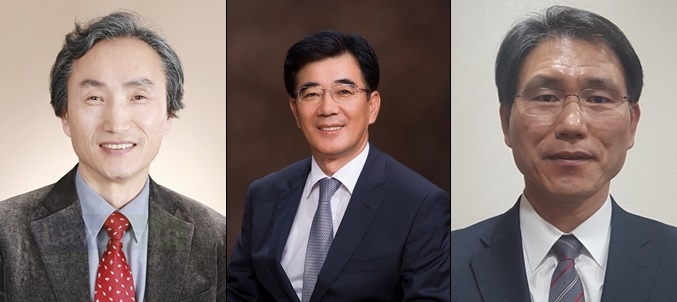 (사진왼쪽부터) 대구지방변호사회 회장 후보 이춘희 변호사/ 제1부회장 후보 이석화 변호사/제1부회장 후보 김각연 변호사.(사진제공=이춘희 변호사)