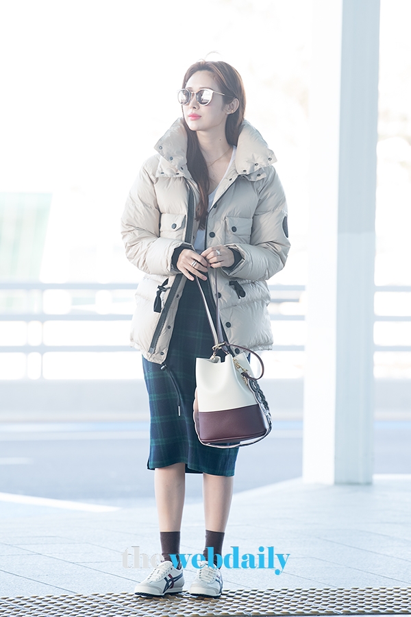 차정원, 인천국제공항 출국 현장