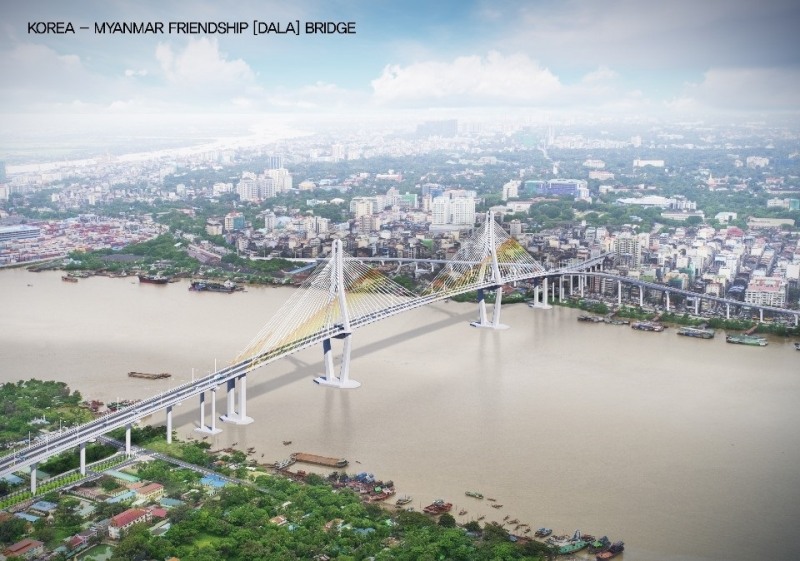 한-미얀마 우정의 다리 프로젝트 조감도.(사진=GS건설)