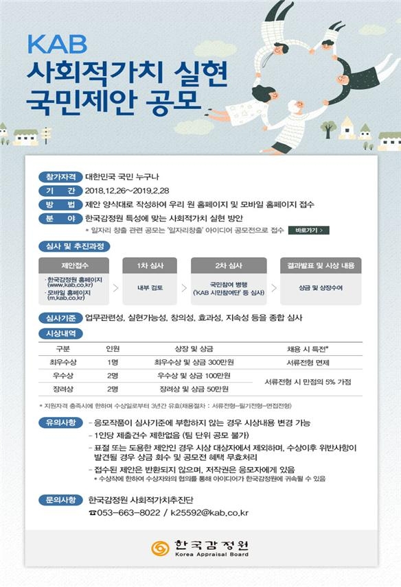 한국감정원, ‘사회적가치 이행을 위한 국민참여예산제’ 운영