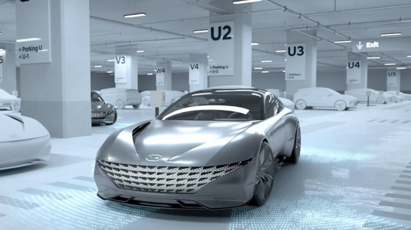 현대·기아차는 자율주차 콘셉트를 담은 3D 그래픽 영상을 통해 자율주행 자동차 시대의 청사진을 제시했다. 사진은 자율주차 콘셉트 영상의 한 장면.(사진=현대자동차)