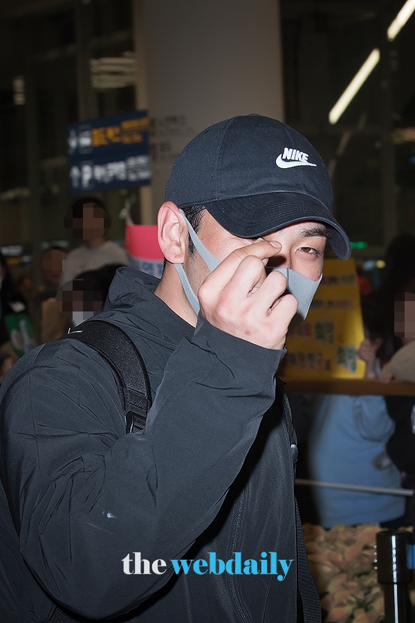 뉴이스트W 동호, 인천국제공항 입국 현장