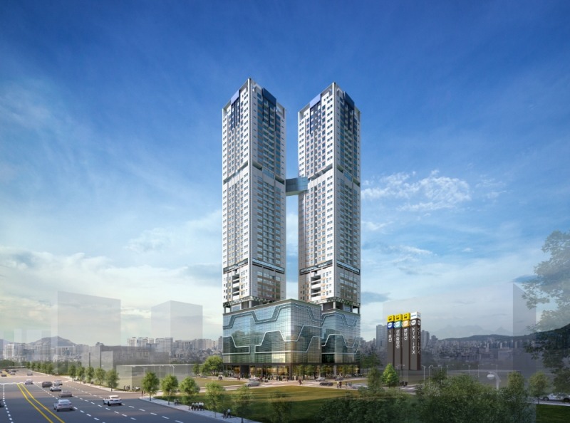 청량리역 해링턴 플레이스 투시도.(사진=효성중공업·진흥기업)