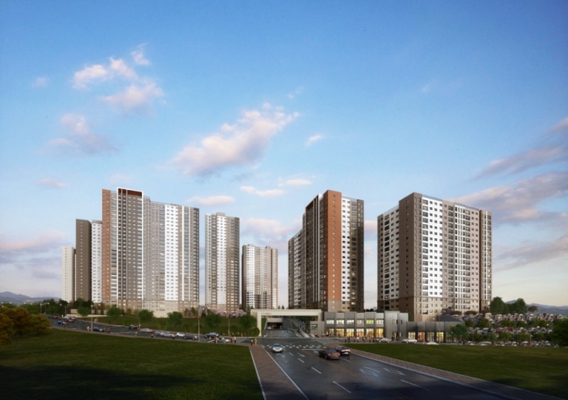 춘천 센트럴파크 푸르지오 투시도.(사진=디에이치씨개발)