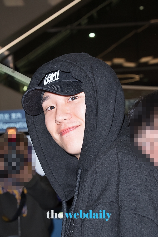 정해인, 인천국제공항 입국 현장