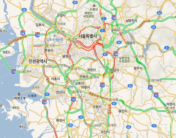 출처 : 고속도로 교통상황에 온국민의 관심이 쏠리고 있다 / naver정보화면