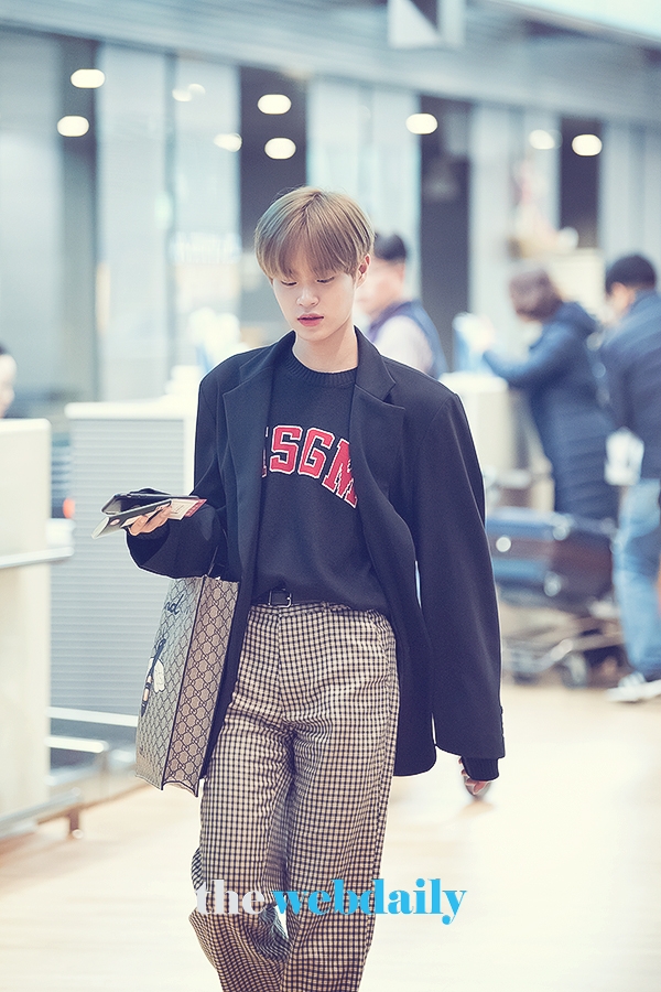 이대휘, 인천국제공항 출국 현장