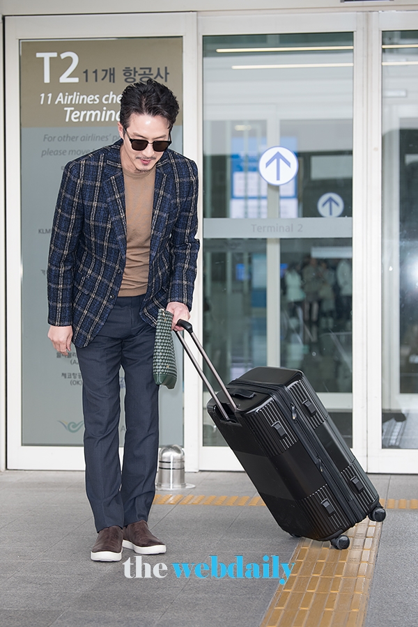 정준호, 인천국제공항 출국 현장