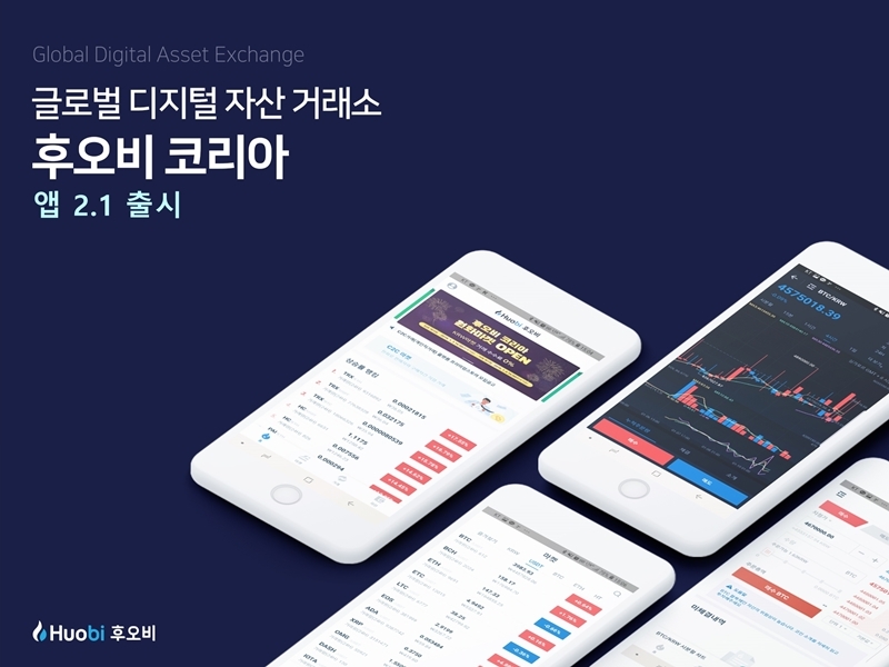 후오비 코리아 앱(App) 2.1 버전 배포