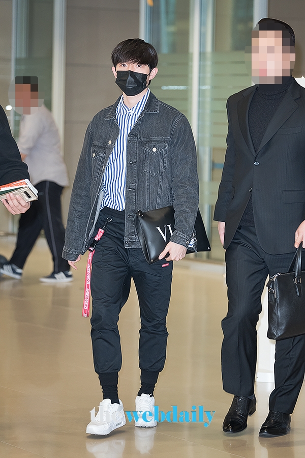 김재환, 인천국제공항 입국 현장