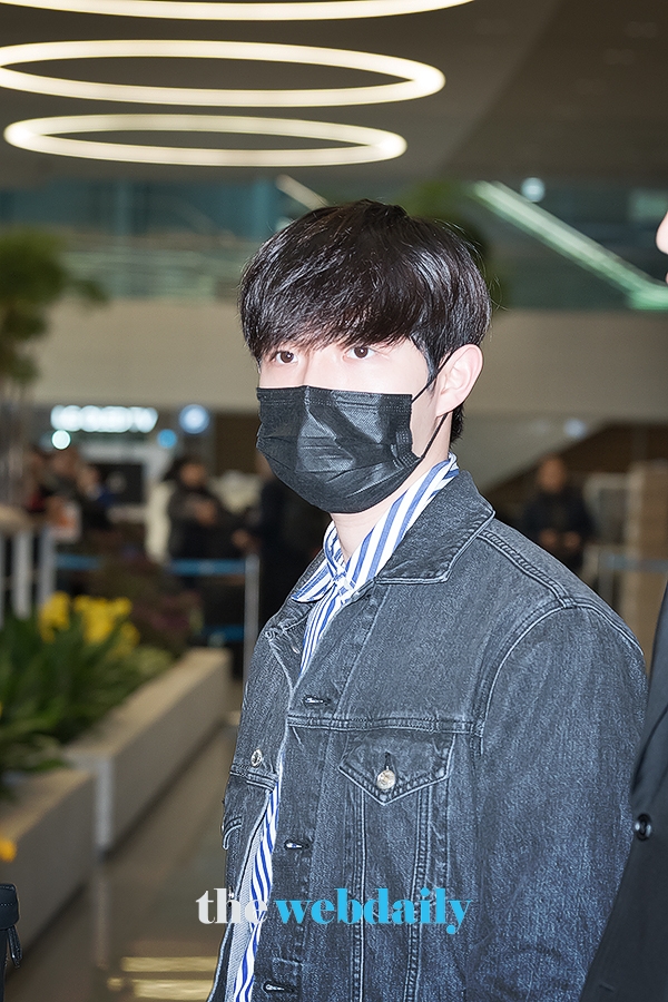 김재환, 인천국제공항 입국 현장