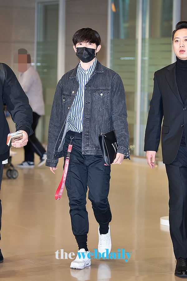김재환, 인천국제공항 입국 현장