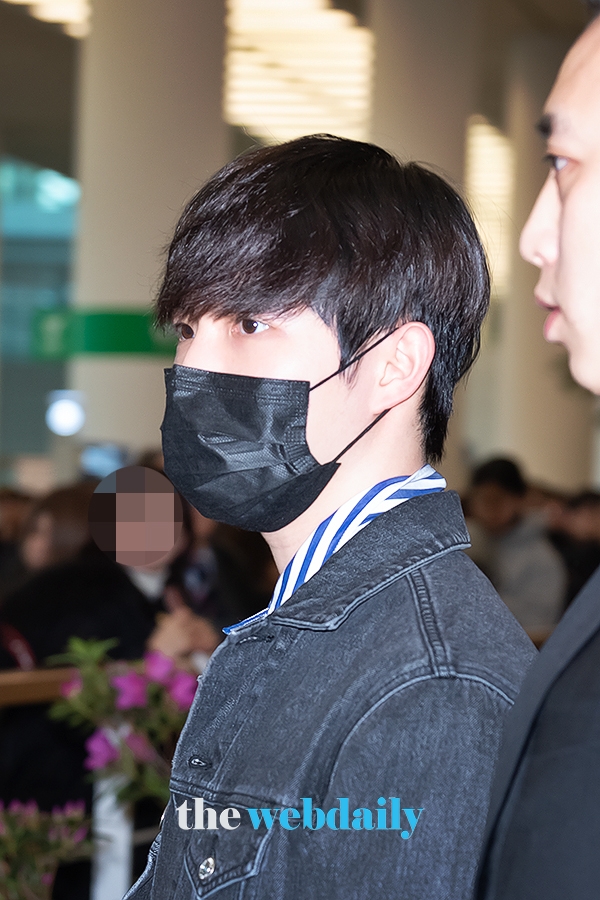 김재환, 인천국제공항 입국 현장