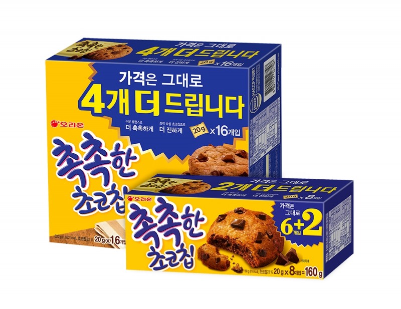 오리온 ‘촉촉한초코칩’ 증량효과 지속…5개월 연속 매출 상승