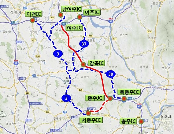 우회도로 안내도.(사진=한국도로공사)