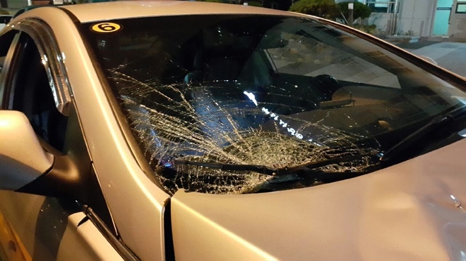 사망사고를 낸 택시차량.(사진제공=부산경찰청)