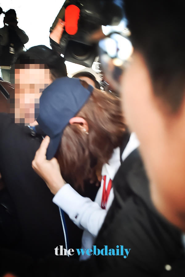 정준영, 인천국제공항 입국 현장