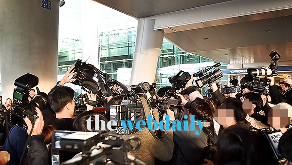 정준영, 인천국제공항 입국 현장