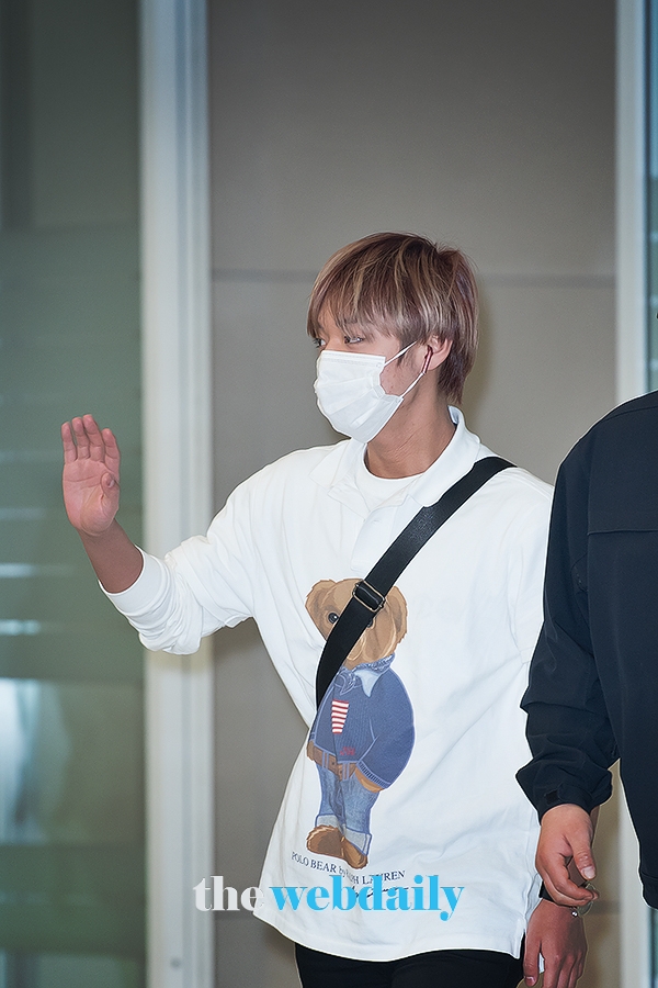 박지훈, 인천국제공항 입국 현장