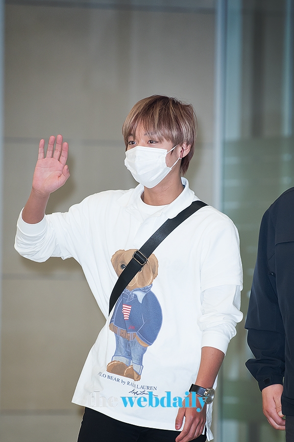박지훈, 인천국제공항 입국 현장