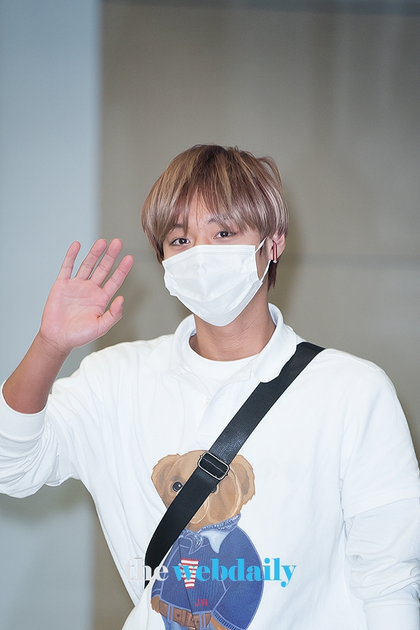 박지훈, 인천국제공항 입국 현장