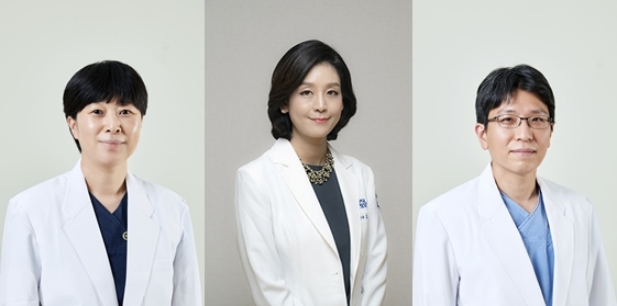 왼쪽부터, 응급의학과 이운정 교수, 피부과 김혜성 교수, 대장항문외과 김지훈 교수. (사진=인천성모병원)