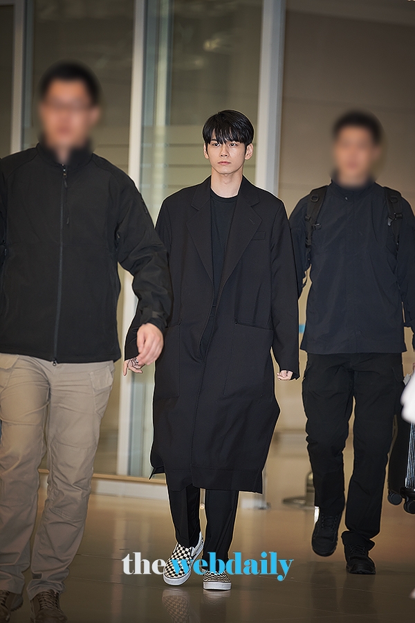 옹성우, 인천국제공항 입국 현장