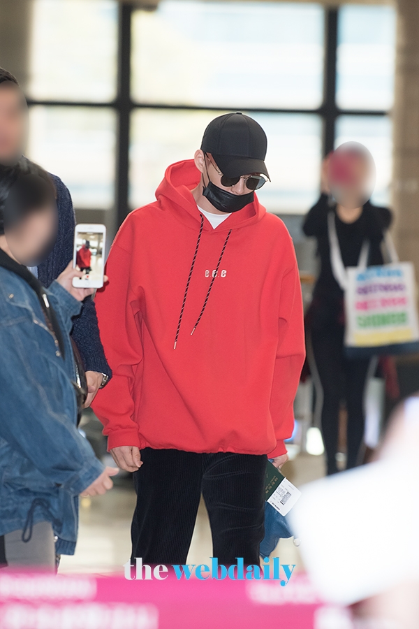 박유천, 김포국제공항 출국 현장