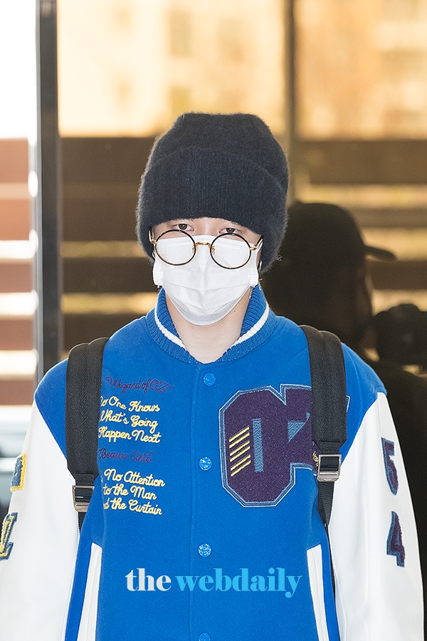 방탄소년단(BTS) 지민, 김포국제공항 전용기 청사 입국 현장