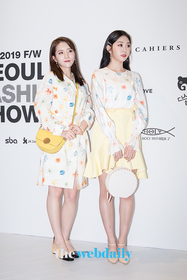 러블리즈 진-서지수, 19FW 하이서울패션쇼 블리다 패션쇼 행사 현장