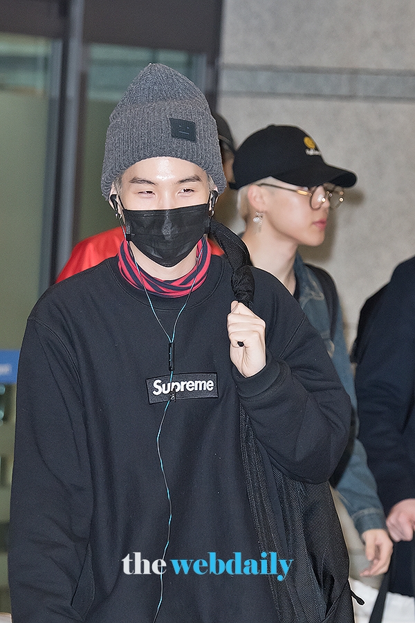 방탄소년단(BTS) 슈가, 인천국제공항 입국 현장