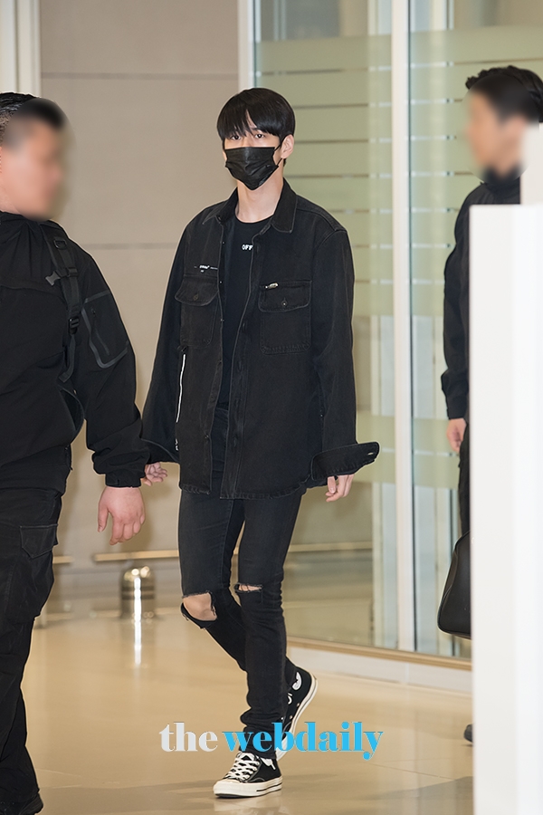 옹성우, 인천국제공항 입국 현장