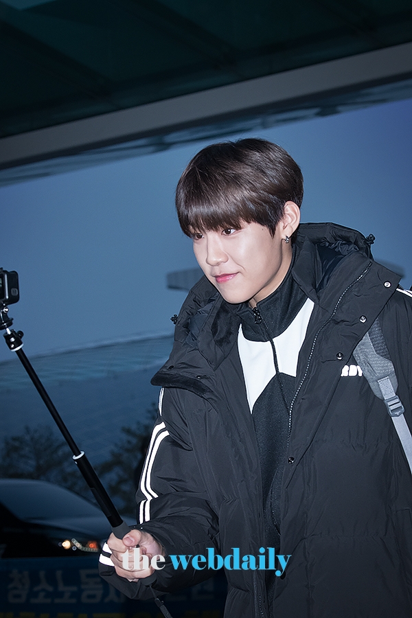 박우진, 인천국제공항 출국 현장