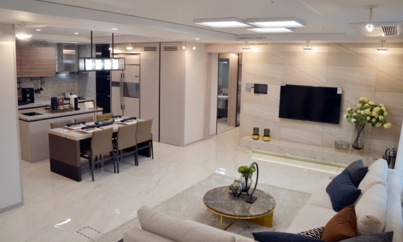 신내역 금강펜테리움 센트럴파크 전용 84㎡ 유니트.(사진=금강주택)