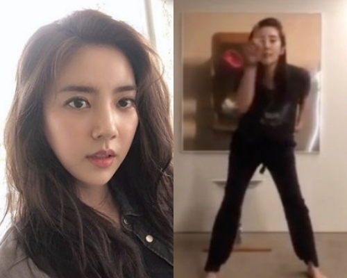 ▲손담비 미쳤어 답춤 (사진=SNS 캡처)