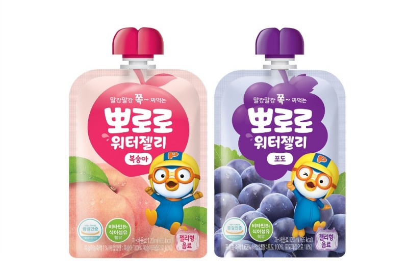 팔도, 어린이를 위한 젤리형 음료 ‘뽀로로 워터젤리’ 2종 출시
