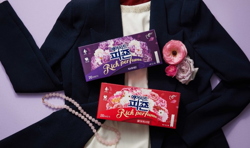 3일 출시한 에어시트 피죤 2종(위. 미스틱레인, 아래. 플라워페스티벌) 사진= 피죤