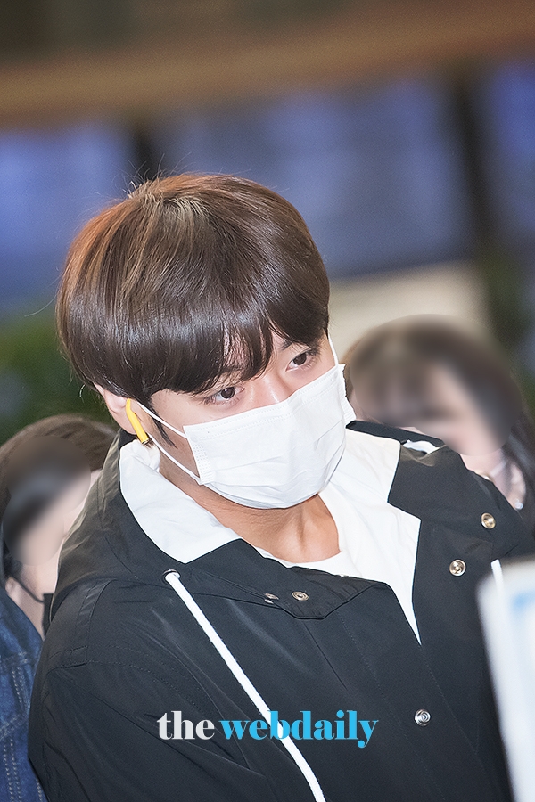 박지훈, 김포국제공항 출국 현장