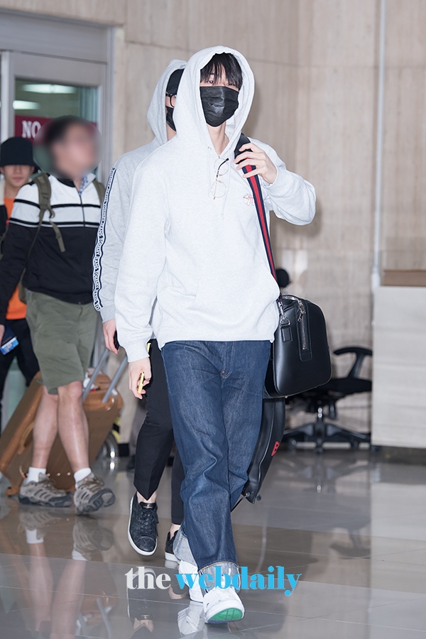 아스트로 차은우, 김포국제공항 입국 현장