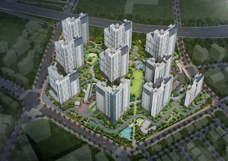 다산신도시 자연앤푸르지오 조감도.(사진=대우건설)