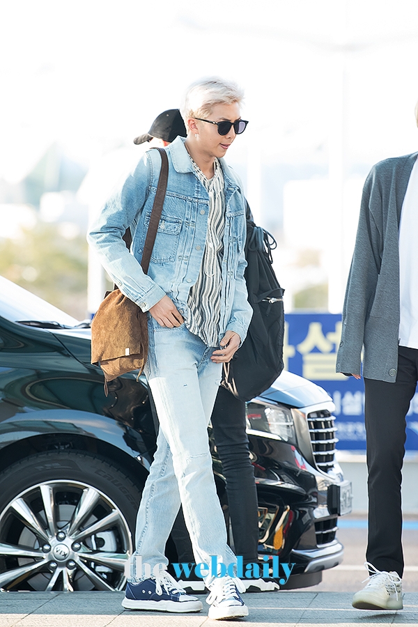 방탄소년단(BTS) RM, 인천국제공항 출국 현장