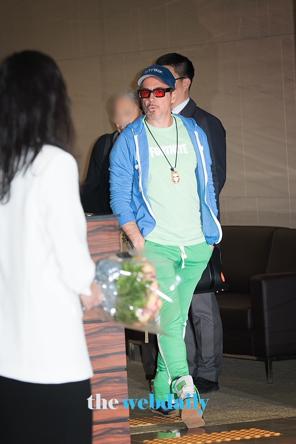 로버트 다우니 주니어, 김포비즈니스항공센터(SGBAC) 입국 현장