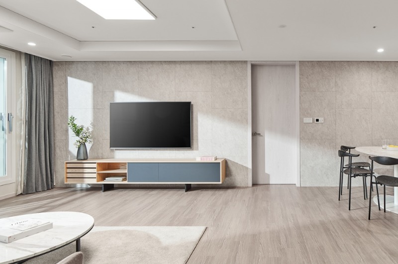 C2 HOUSE_거실 아트월.(사진=대림산업)