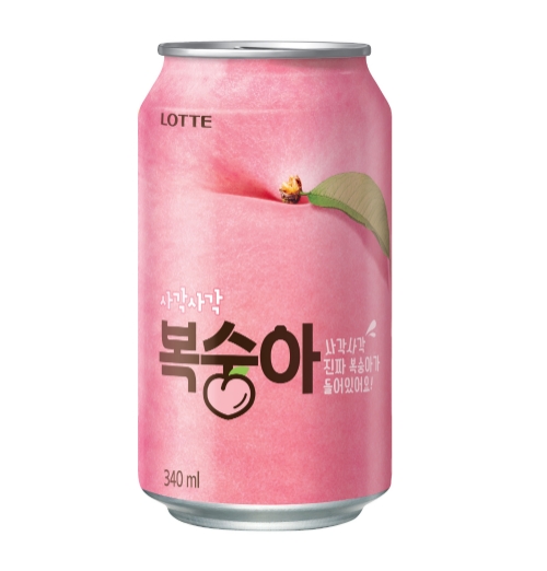 롯데칠성음료, 과립주스 ‘사각사각 복숭아’ 출시