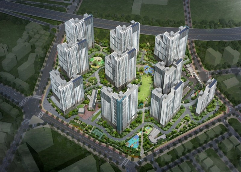 다산신도시 자연앤푸르지오 조감도.(사진=대우건설)