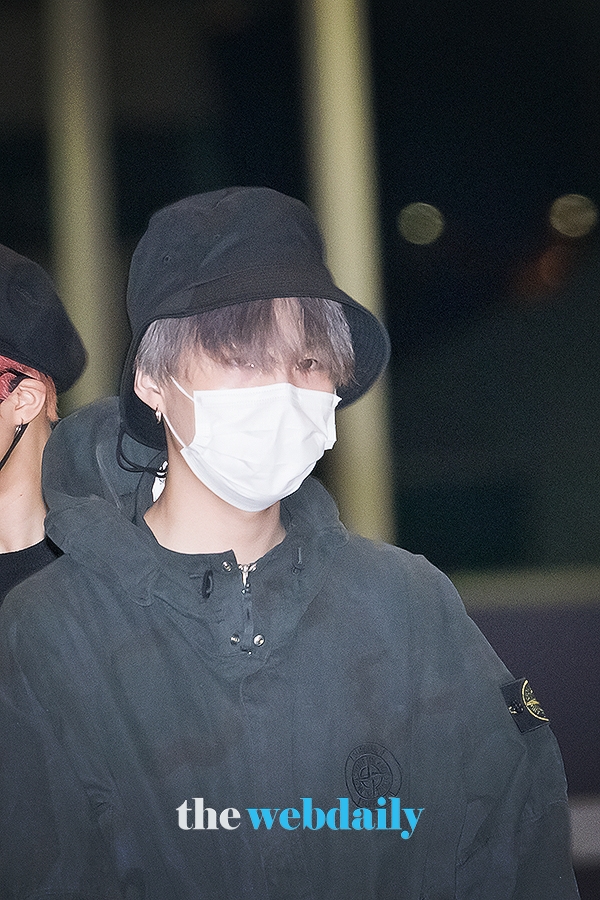 방탄소년단(BTS) 슈가, 인천국제공항 출국 현장