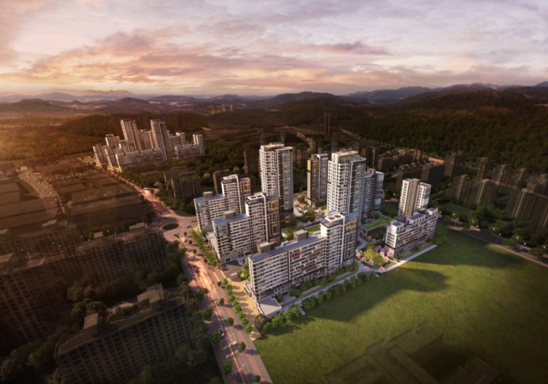 세종 어울림 파밀리에 센트럴 M4블록 야경 투시도. (사진= 금호건설)