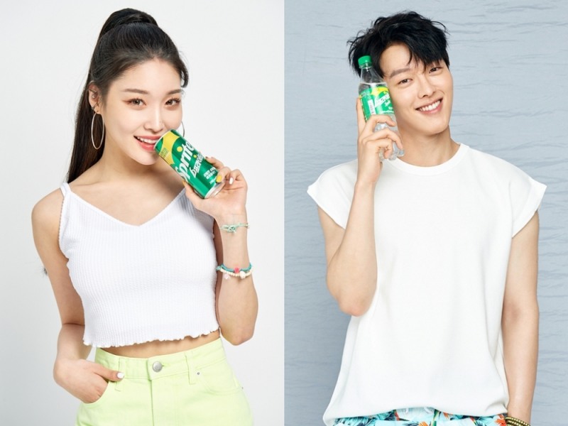스프라이트, 올 여름 강타할 새 모델로 청하 X 장기용 동반 발탁